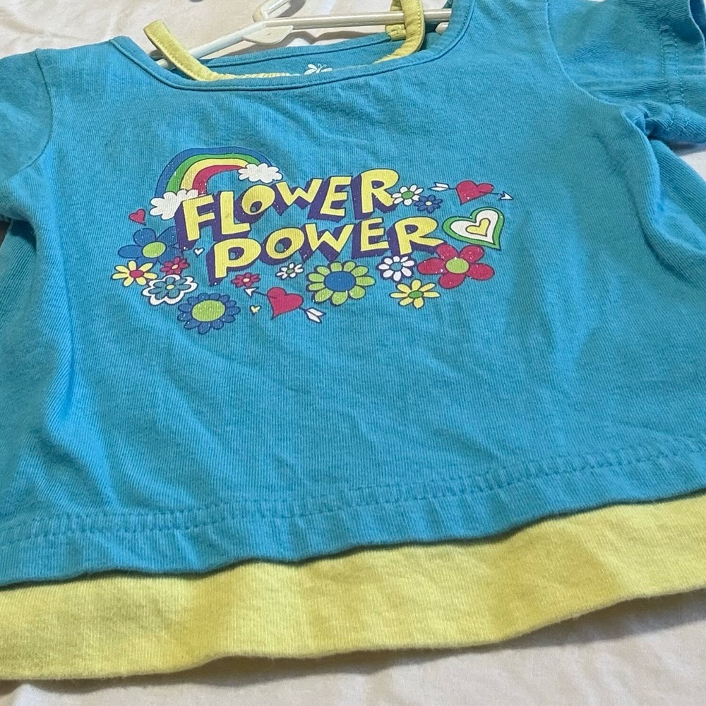 Flower Power Kids Shirt - Blue - Picture 2 of 5